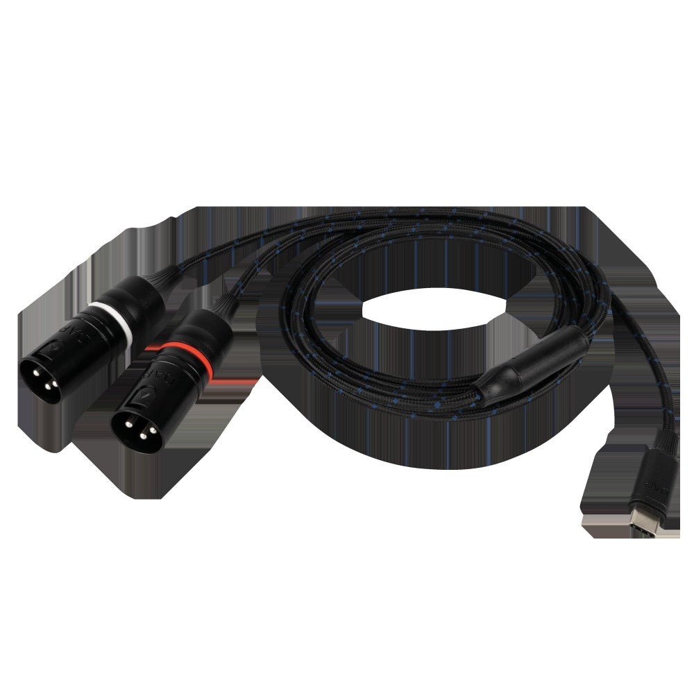 DAP FL115 - USB-C to 2 Galvanically Isolated XLR/M 3P 1.5 m 384 kHz / 32 bit - protezione integrata - rivestimento intrecciato -