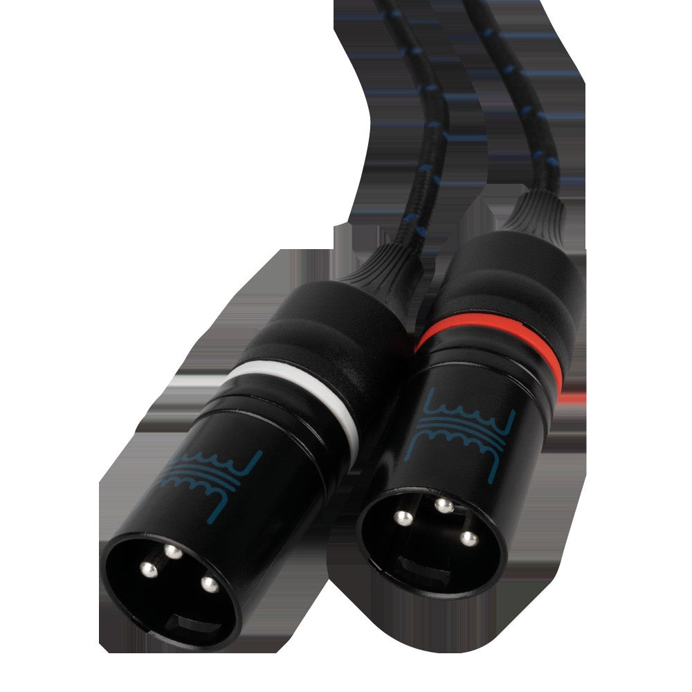 DAP FL117 - Mini-jack estéreo macho de 90° a 2 XLR/M 3P galvánicamente aislados 1.5 m Protección integrada - revestimiento trenzado