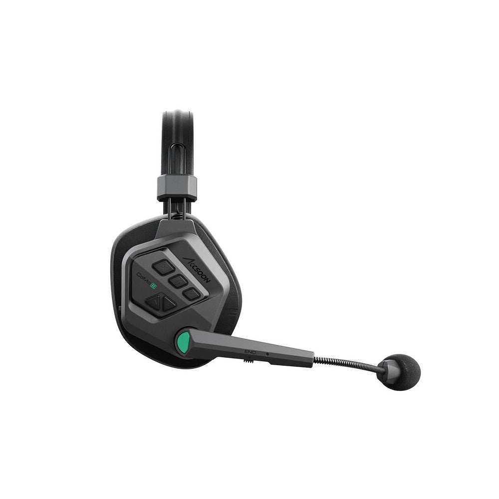 ACCSOON Host headset of the CoMo II wireless Intercom system, digital DECT 1.9 GHz full-duplex, 400 m range