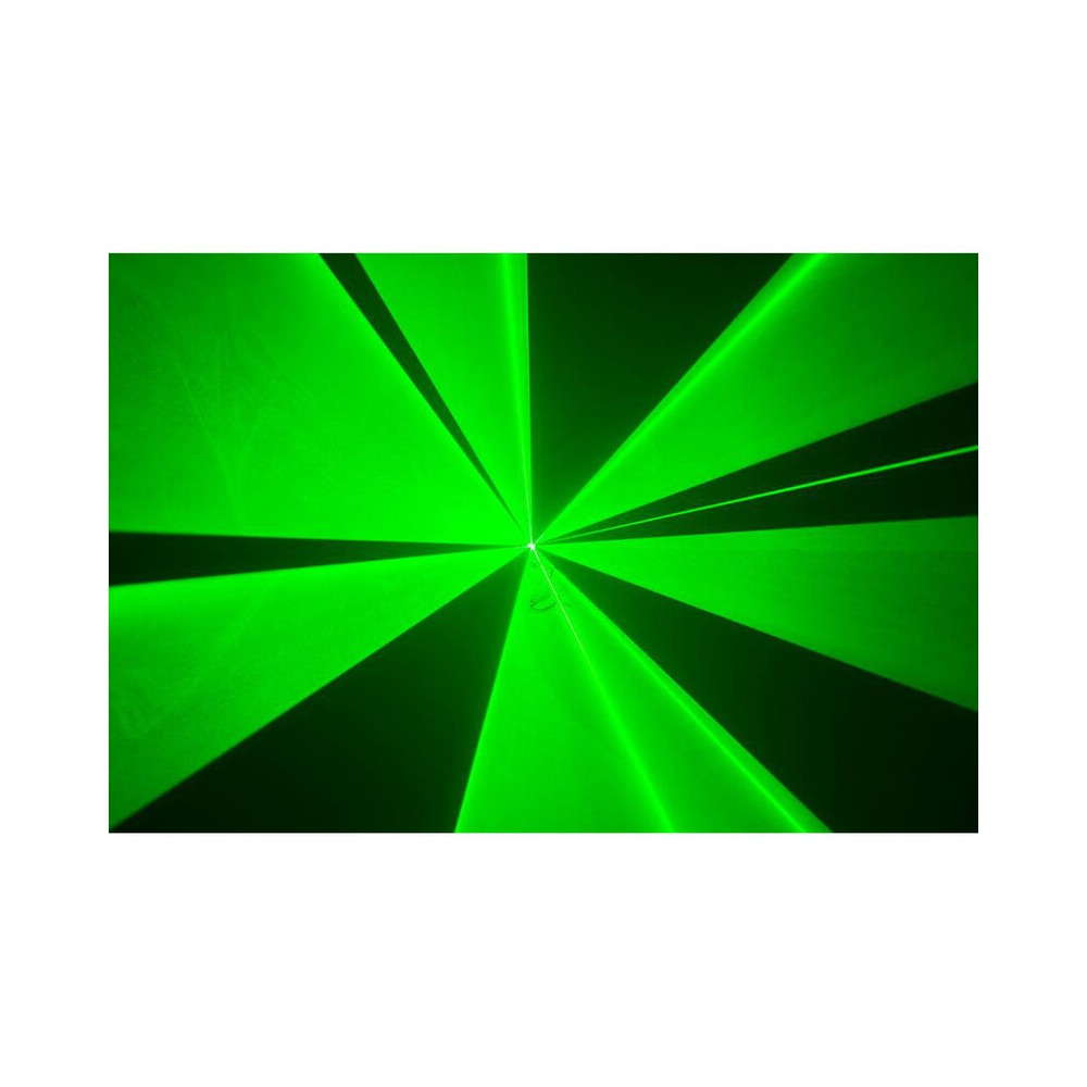 Sistema láser analógico RGB de 2500 mW de Laserworld con escáneres de 25 kpps, modos de control ILDA/DMX/sound-to-light, haz nítido de 5 mm / 1,2 mr.