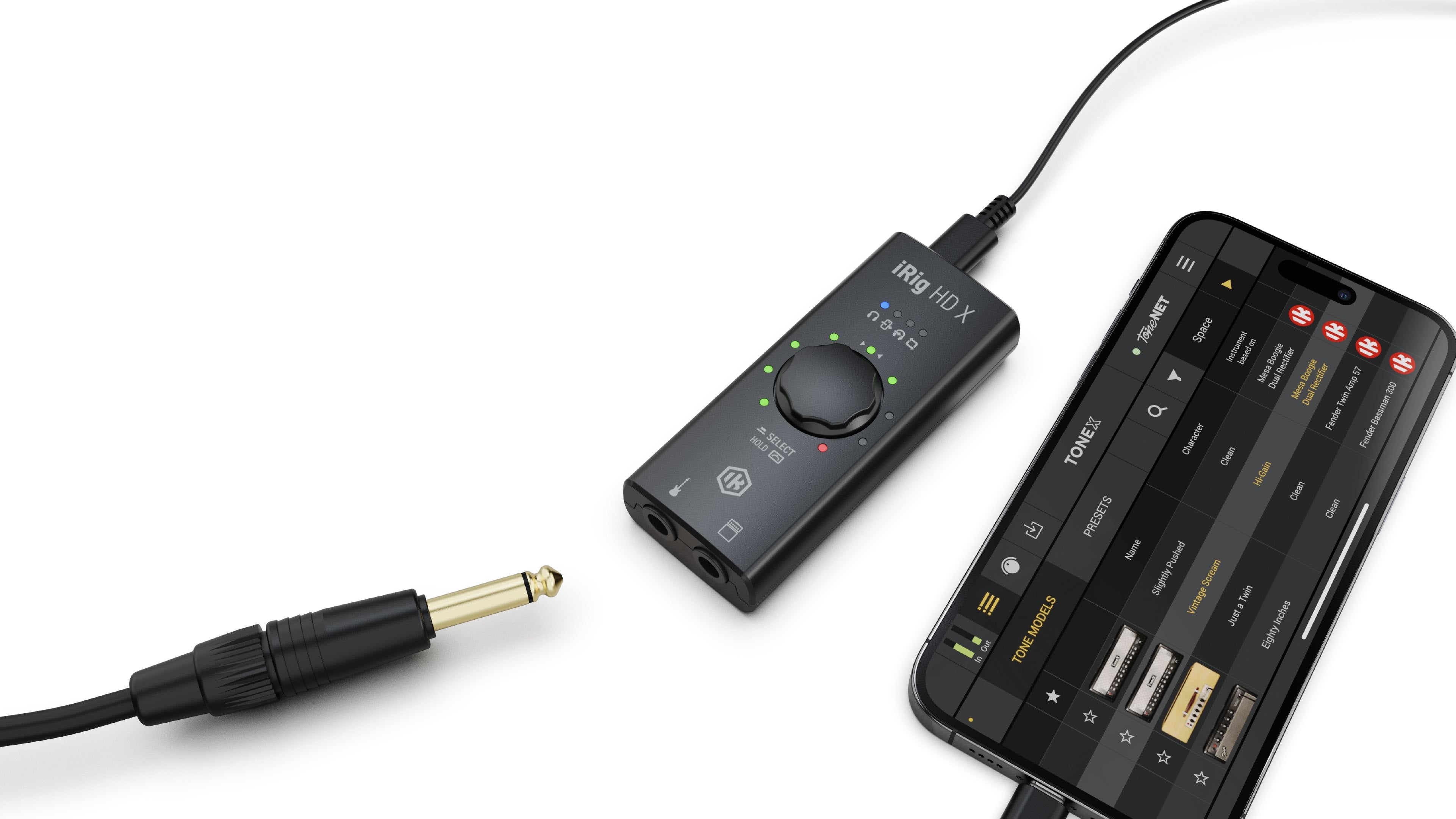 IK MULTIMEDIA iRig HD X - Interfaccia audio universale per chitarra/basso - sistemi iOS, PC e MAC