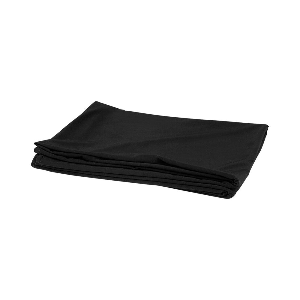 BoomTone DJ Portable 4-panel DJ facade with black and white lycra covers, tool-free assembly, carry bag included