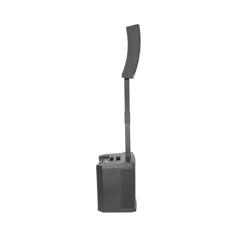 Mac Mah 1000 W floorstanding PA system with DSP, 12" subwoofer + 4 × 4" + 1 × 1" satellite, Bluetooth 5.2 TWS, 4-input mixer