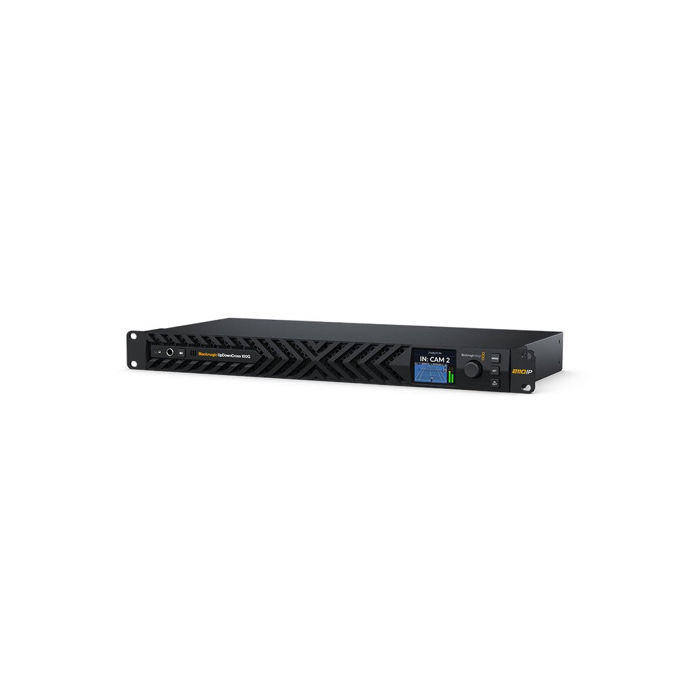 Blackmagic Design 8‑channel SD/HD/Ultra HD up/down/cross converter, native 100G SMPTE‑2110 connectivity, full 2022‑7 redundancy,