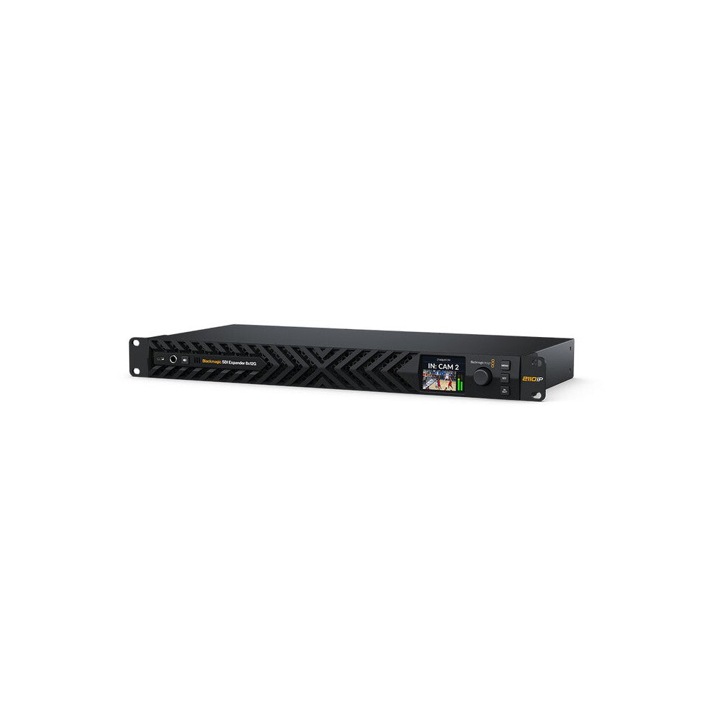 Blackmagic Design Bidirectional 16‑channel 12G‑SDI to SMPTE‑2110 converter, dual 100G Ethernet for full 2022‑7 redundancy, front