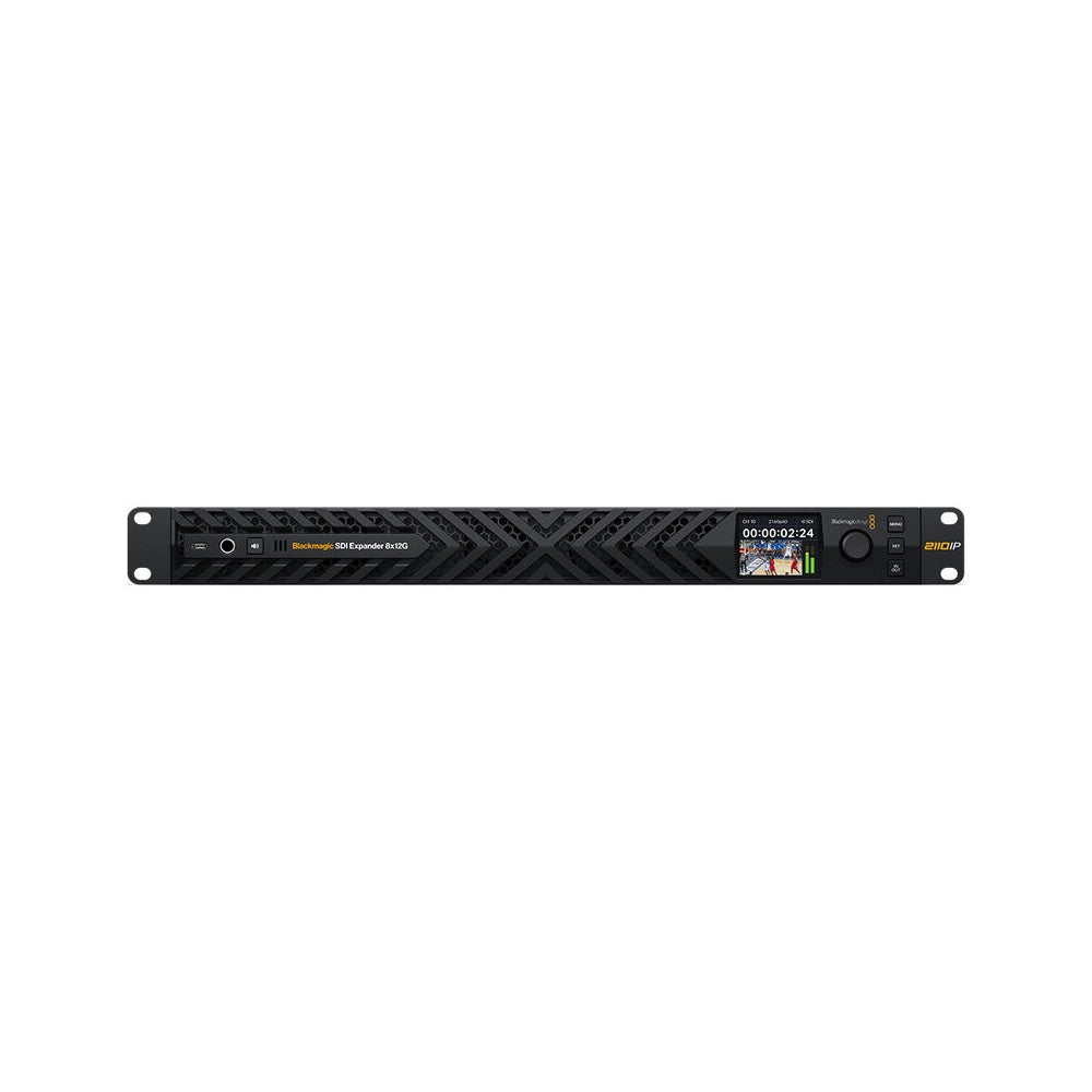 Blackmagic Design Bidirectional 16-channel 12G-SDI to SMPTE-2110 converter, dual 100G Ethernet for full 2022-7 redundancy, front