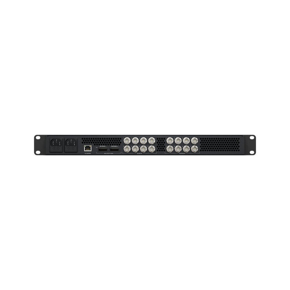 Blackmagic Design Bidirectional 16-channel 12G-SDI to SMPTE-2110 converter, dual 100G Ethernet for full 2022-7 redundancy, front