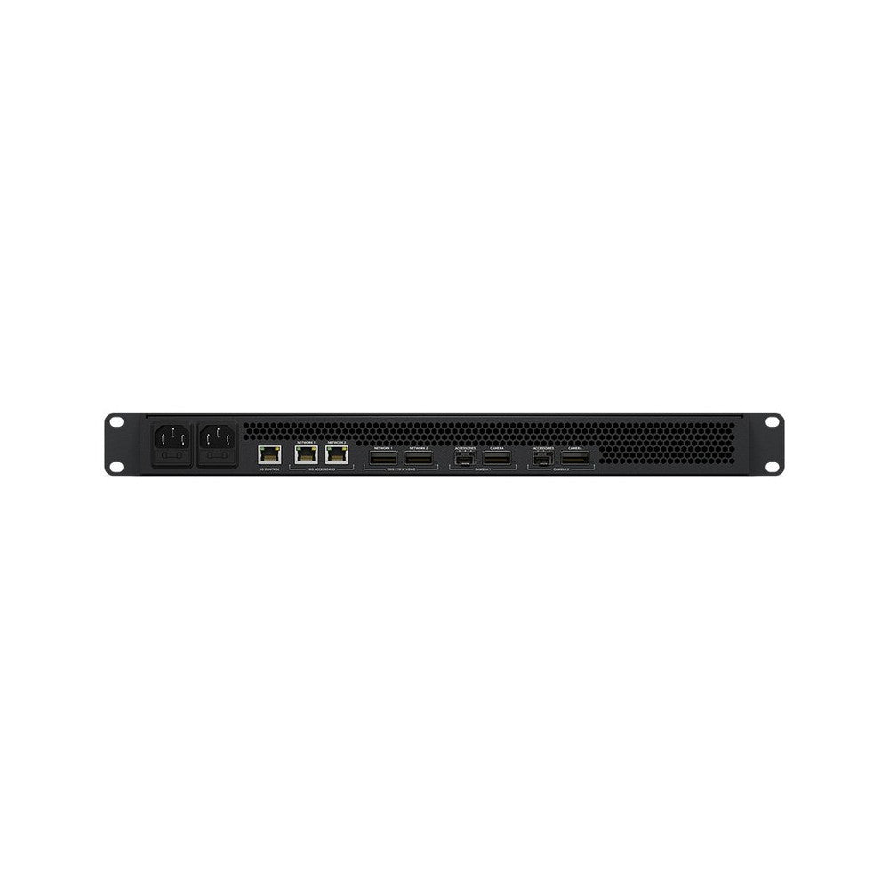 Blackmagic Design 100G SMPTE‑2110 bridge designed for dual‑100G redundant broadcast infrastructures supporting HD, Ultra HD and