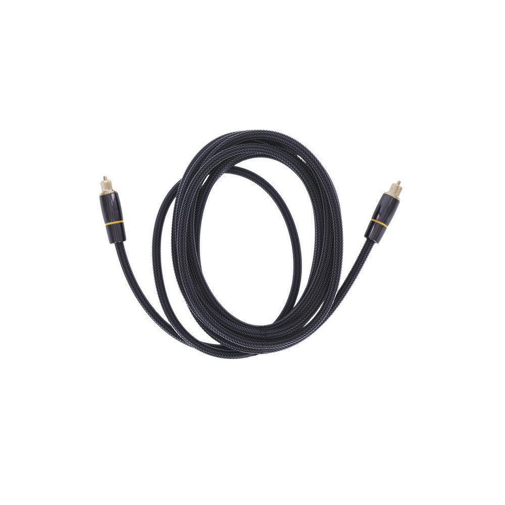 Enova Hifi High-quality Toslink optical cable, reinforced shielding, 24K gold-plated connectors, durable braided sheath, 3 m