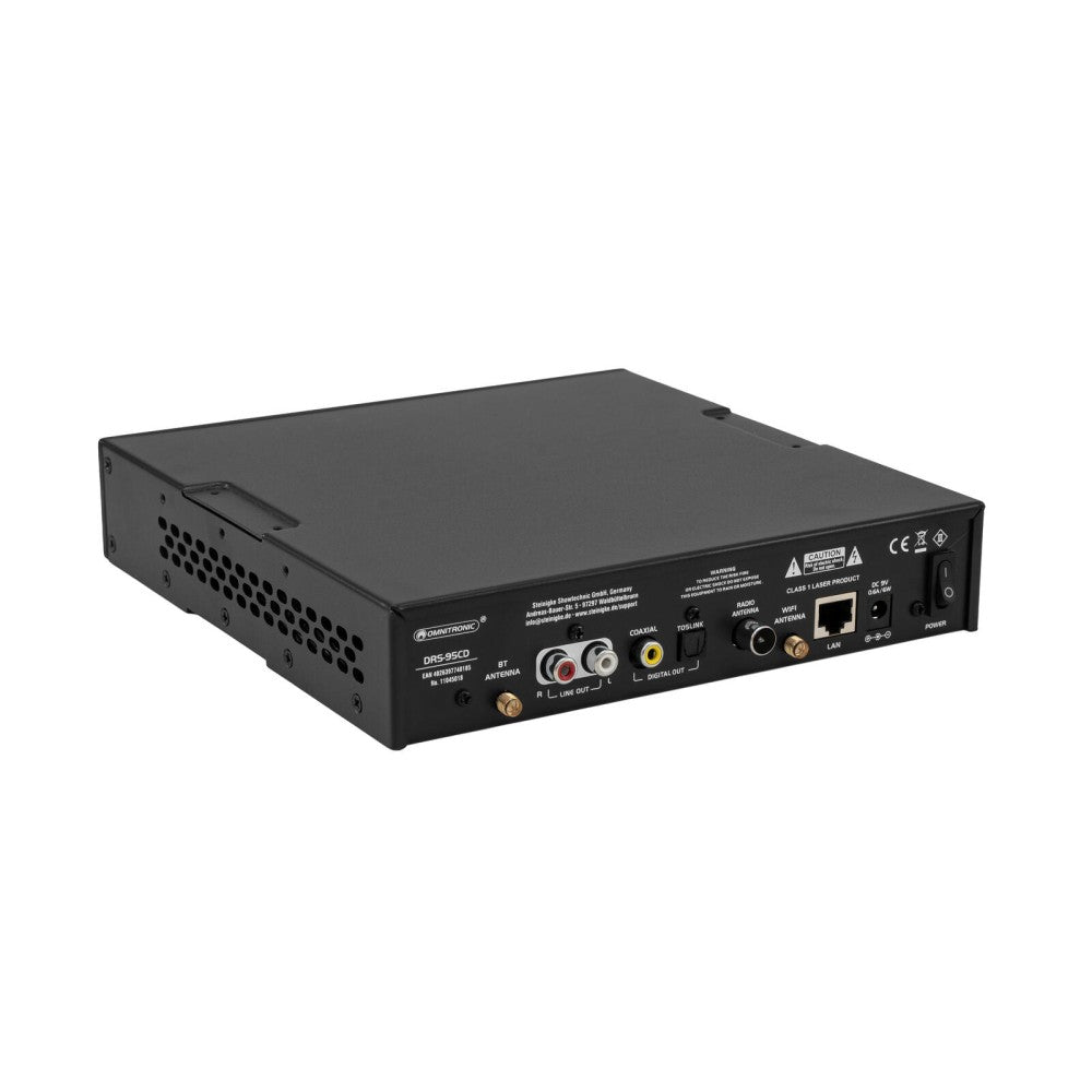 OMNITRONIC DRS-95CD Radio por Internet con DAB+, Bluetooth y reproductor de CD