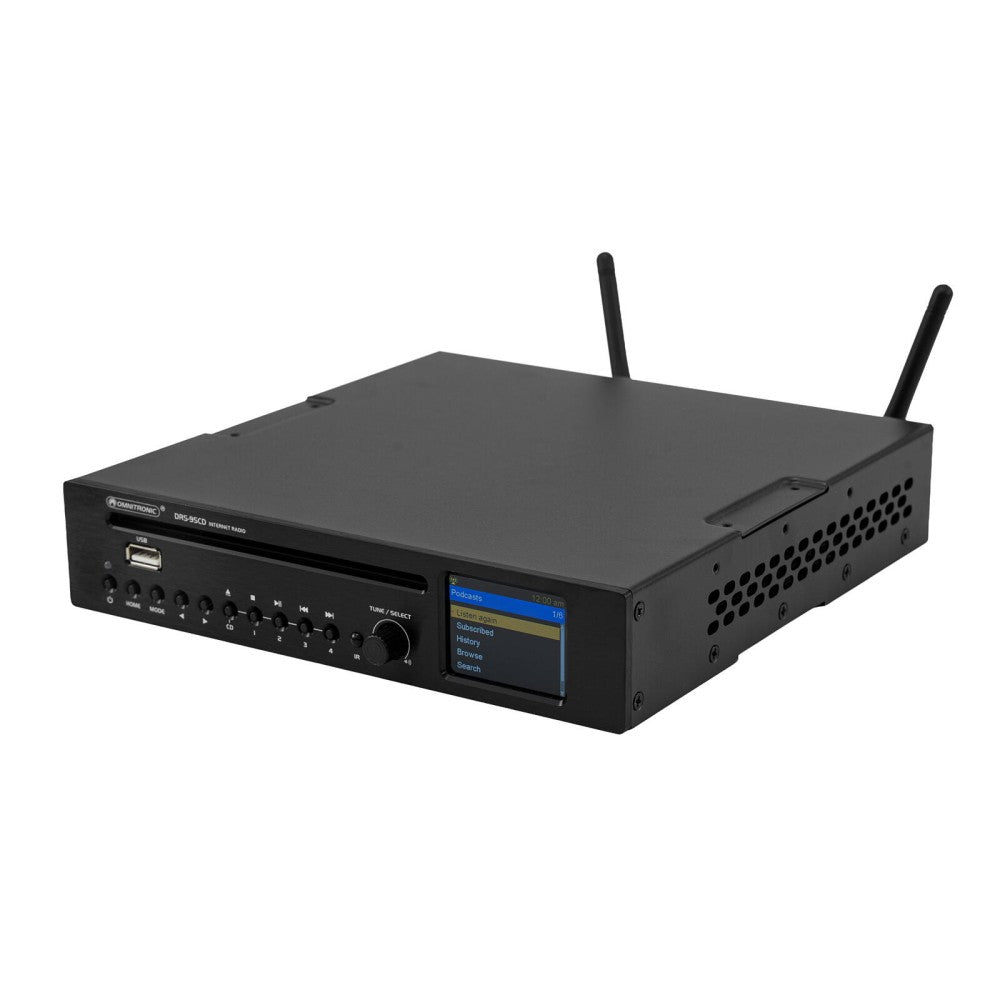 OMNITRONIC DRS-95CD Radio por Internet con DAB+, Bluetooth y reproductor de CD