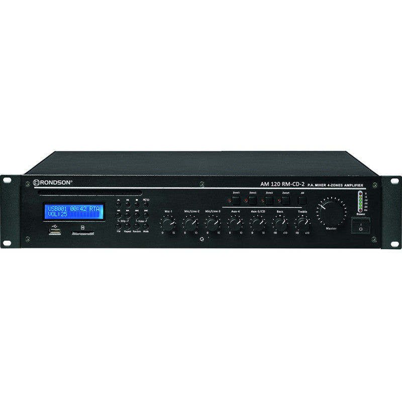 Rondson AM 120 RM-CD-2 120 W mixing amplifier, AM/FM tuner, MP3 / USB / SD and CD player