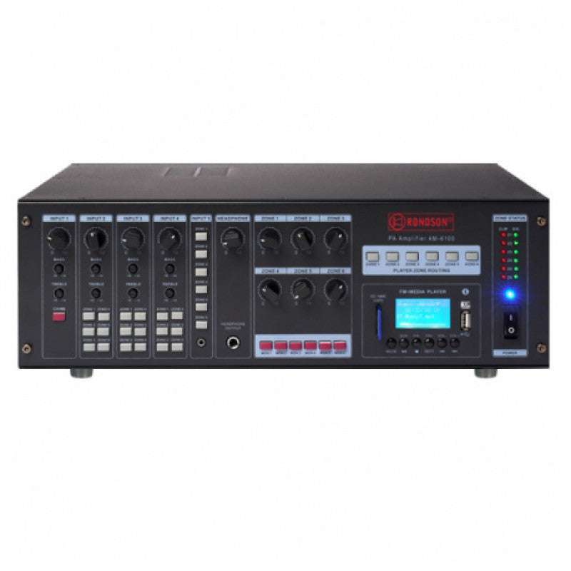 Rondson AM-6100 Matrix amplifier 6 x 100 W, Bluetooth, FM tuner/ USB / SD