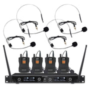 Rondson BE-1040/4BP 4-channel diversity UHF set, 4 bodypack with lavalier and headworn microphones, 669.1 / 655.0 / 676.6 / 663.0 MHz