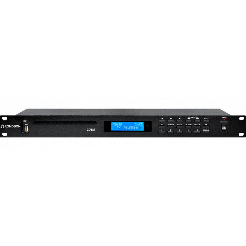 Rondson CDTM FM / CD / USB / SD / MP3 player with remote control, 19" 1U