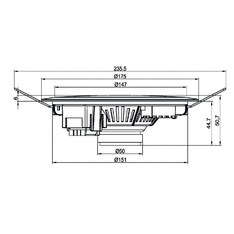 Rondson CSL-506 5" ceiling speaker, 12 / 6 / 3 W at 100 V