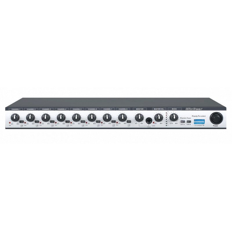Rondson PM 8P 8 MIC inputs preamplifier with selectable priorities, 19" 1U