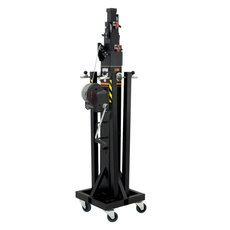 VMB TE-086B Lifting tower able to lift 300 kg to 6.5 m in height,  ALS (Automatic Lock System), black
