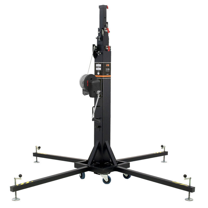 VMB TE-086B Lifting tower able to lift 300 kg to 6.5 m in height,  ALS (Automatic Lock System), black