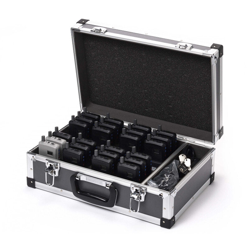 Rondson WT-300T Transmitter box with tie microphone for tour guide system WT-300
