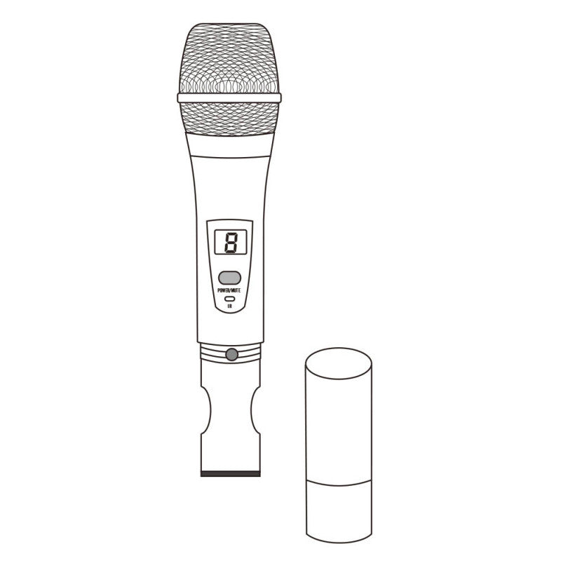 Rondson BE-2040BP Bodypack microphone with lavalier and headworn microphones compatible with UHF sets - BE-2040, 500 - 700 MHz