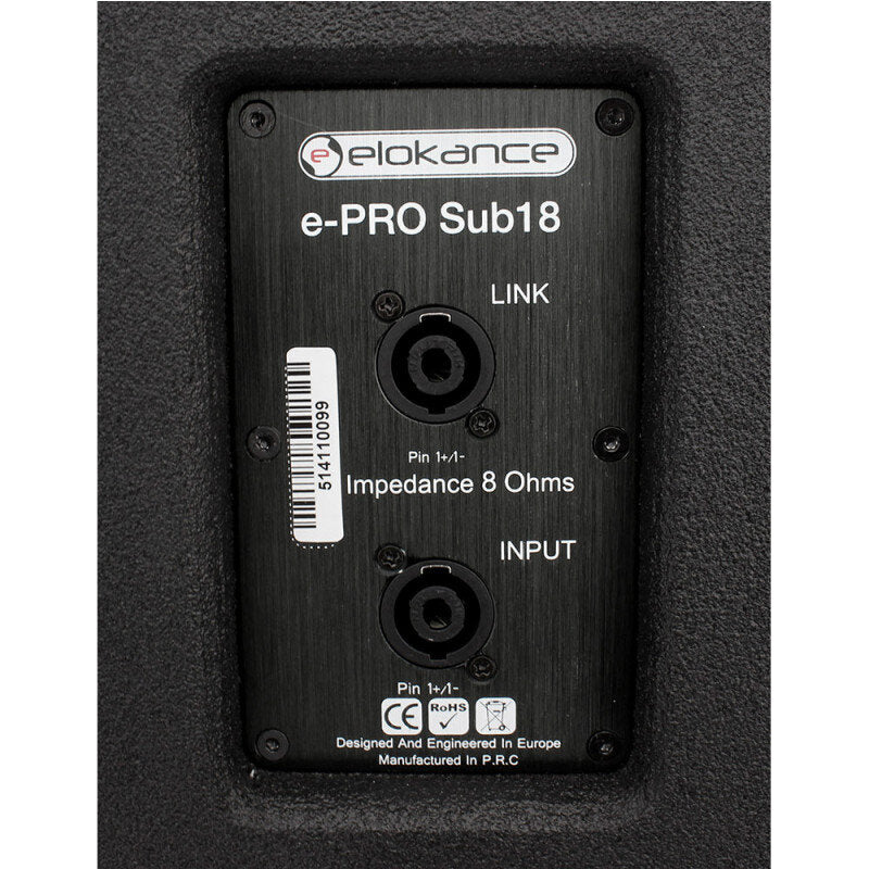 Elokance E PRO SUB 18 1000 W high-end 18" passive subwoofer