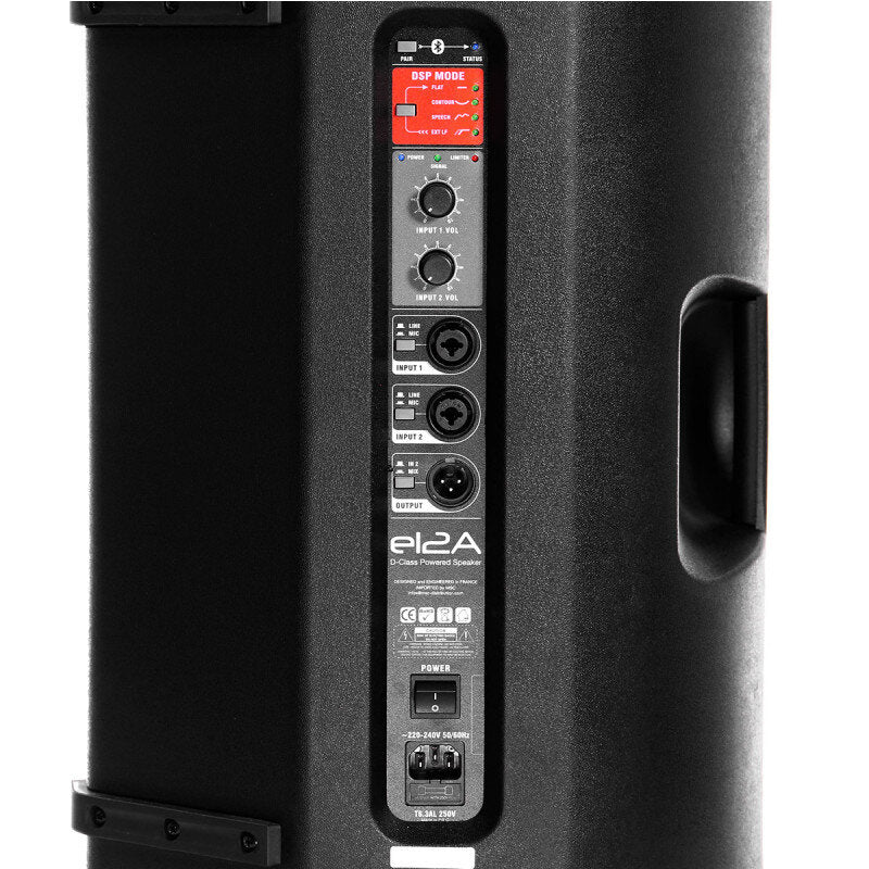 Elokance e12A 800 W high-end professional active 2- way PA loudspeaker with 12" woofer, DSP