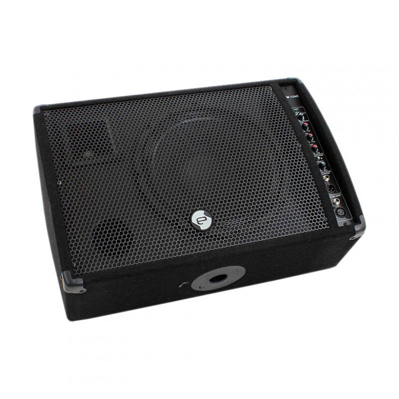 Elokance STM 12AC 180 W active stage monitor with 12" woofer and 1" compression tweeter, MIC / line input, carpet finishing