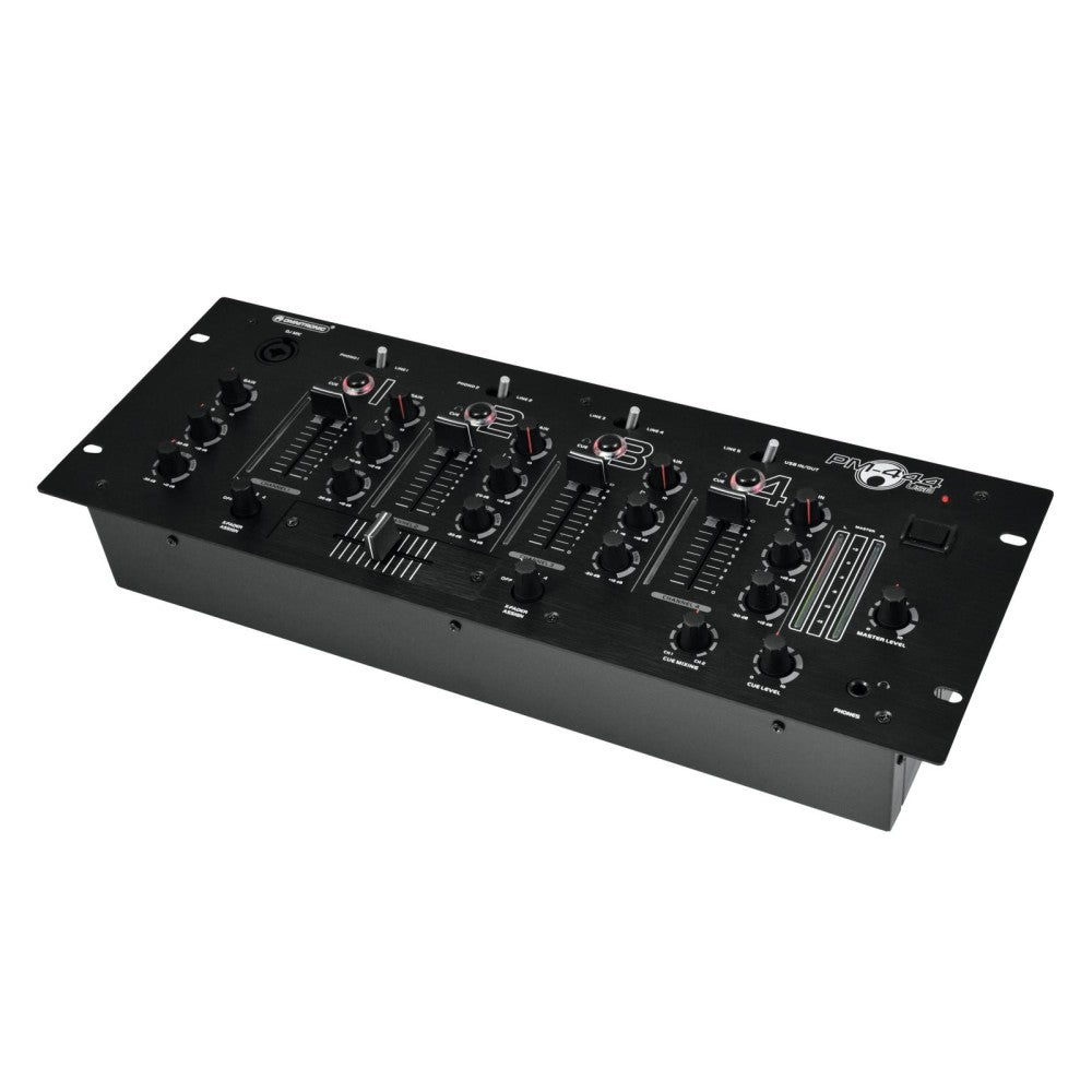 OMNITRONIC PM-444USB DJ Mixer 19" 4 Channels