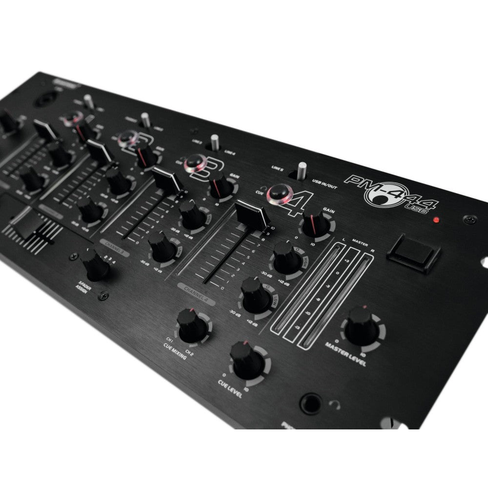 OMNITRONIC PM-444USB DJ Mixer 19" 4 Channels