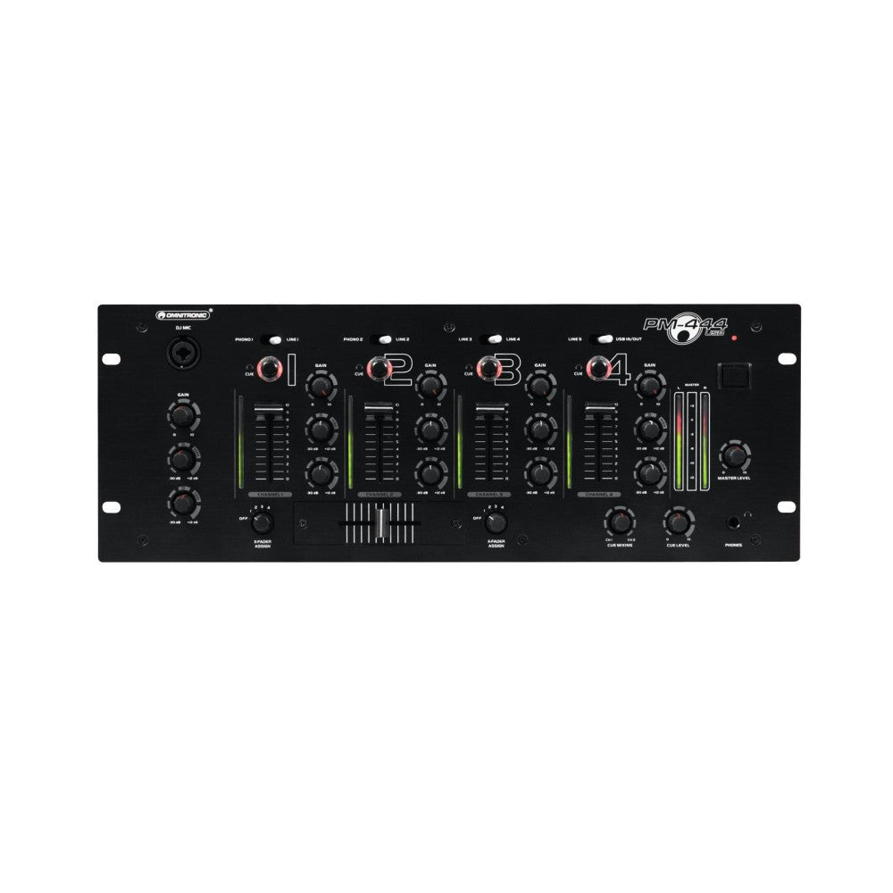 OMNITRONIC PM-444USB Mixer DJ 19" 4 Canali