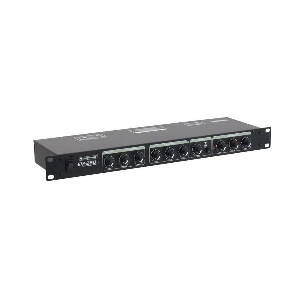 OMNITRONIC EM-260B Mixer a rack Nero
