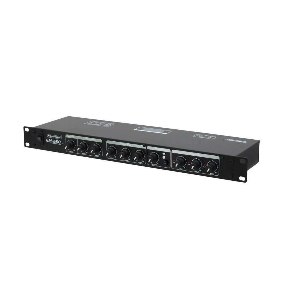 OMNITRONIC EM-260B Mixer a rack Nero