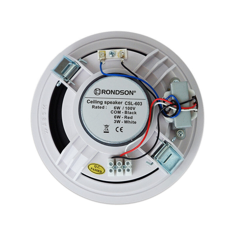 Rondson CSL 603 6" ceiling speaker, 6 / 3 W on 100 V, white