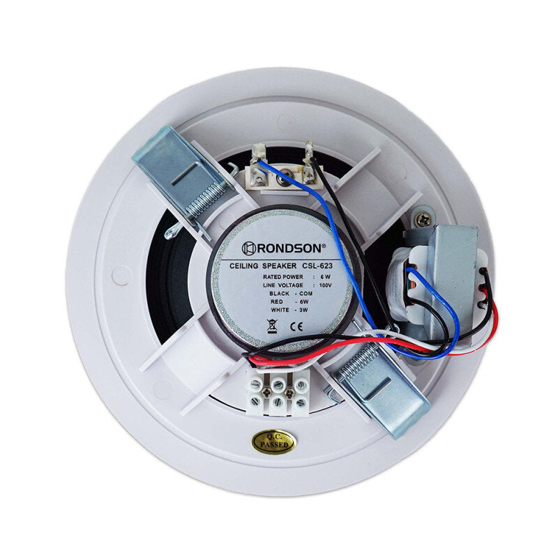 Rondson CSL 623 5" ceiling speaker, 6 / 3 W on 100 V, white