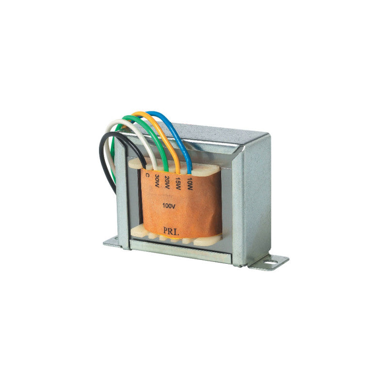 Rondson TR 10 In-line 100 V audio transformer, 10 / 5 / 2.5 W on 100 V