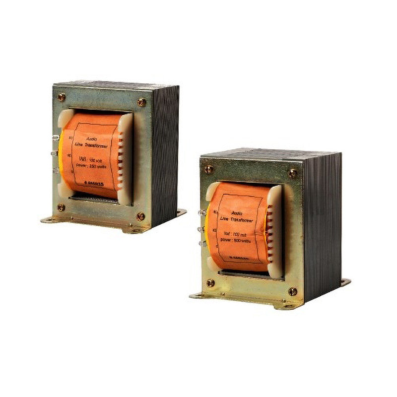 Rondson TR 250 100 V in-line audio transformer, 4/8 ohm, 250 W on 100 V