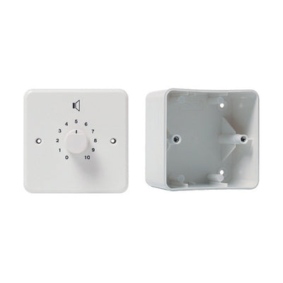 Rondson AT 6 Attenuator with level restoration 6 W / 100 V, 10 Steps + OFF, plastic housing