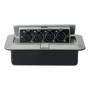 Rondson XLR BS Floor box with 4 XLR F. sockets