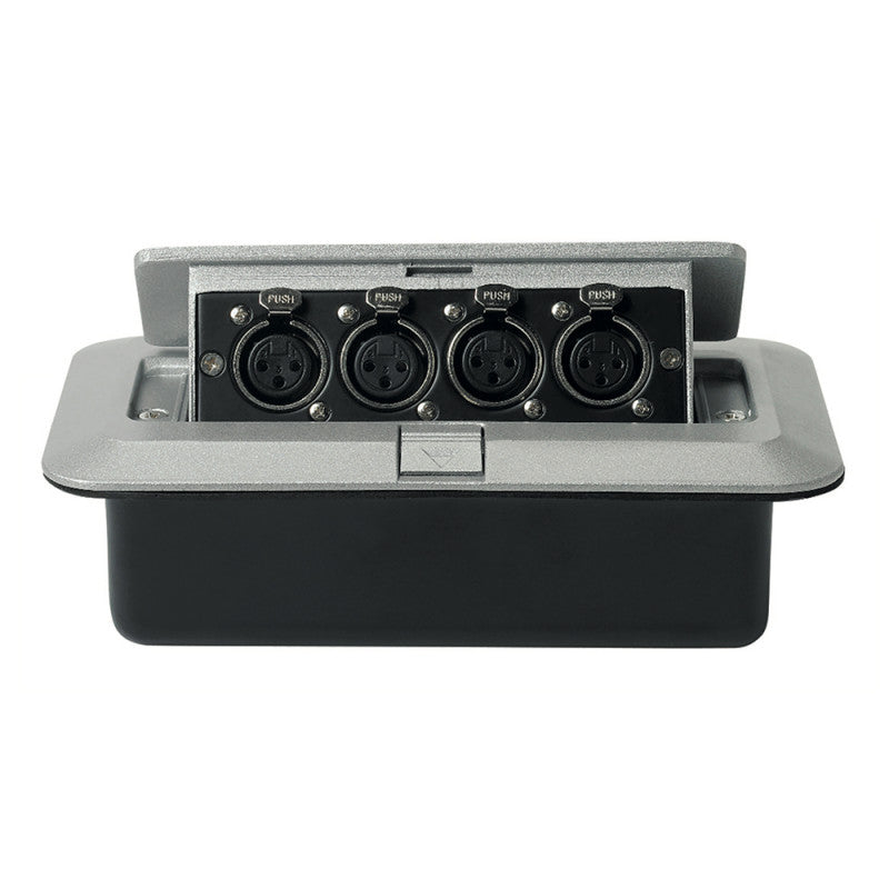 Rondson XLR BS Floor box with 4 XLR F. sockets