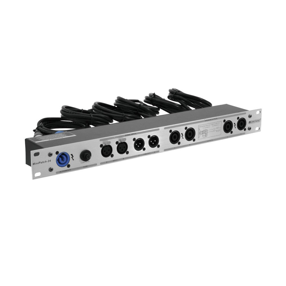 OMNITRONIC MPP-24 Panel de conexiones y fuente de alimentación blanco