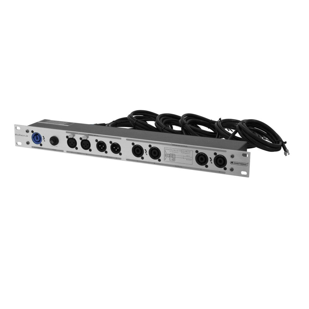 OMNITRONIC MPP-24 Panel de conexiones y fuente de alimentación blanco