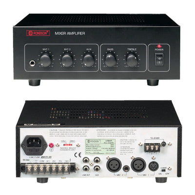 Rondson AM 20N Preamplifier / amplifiers 20 W, 4 Inputs, 8 ohm, 25 / 70 / 100 V, 220 - 240 V AC / 12 V DC