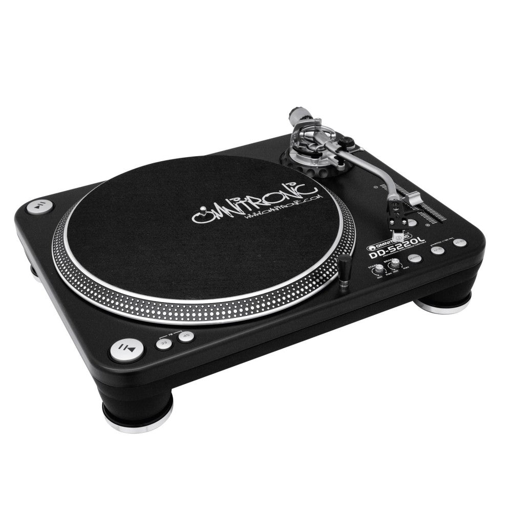 OMNITRONIC DD-5220L Giradischi a Trazione Diretta Nero