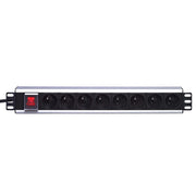 Rondson RCSV8 19" 1U 8 socket distribution + ON/OFF switch