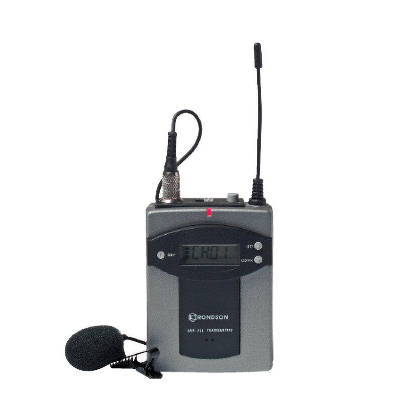Rondson EJ-7XT Bodypack transmitter with lavalier microphone for EJ-7 guided tour system