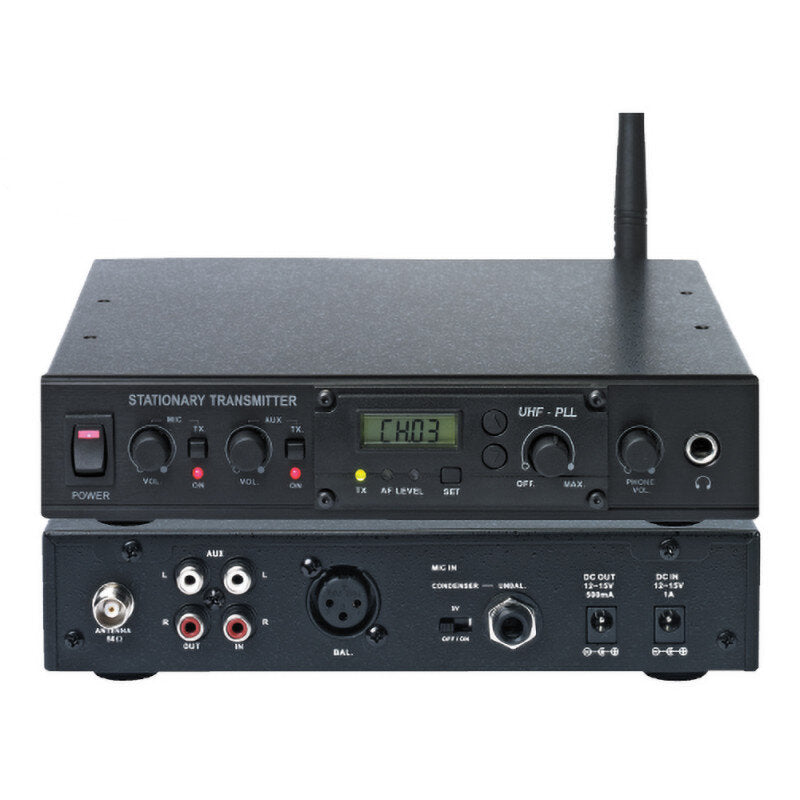 Rondson EJ-770T/EJ-7R Fixed transmitter station for UHF system with 1 EJ-7R receiver box, 96 channels