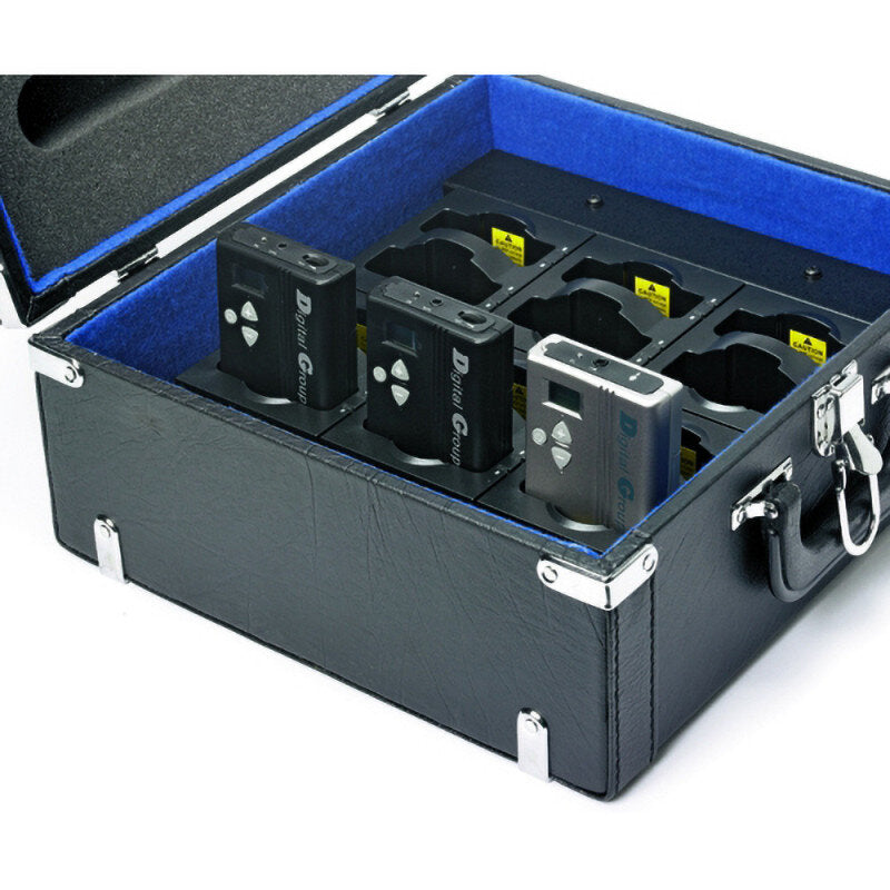 Rondson HDC-712 Charging case with 12 compartments compatible with the WT-808 and EJ-7 transmitter and receiver boxes for guided tours