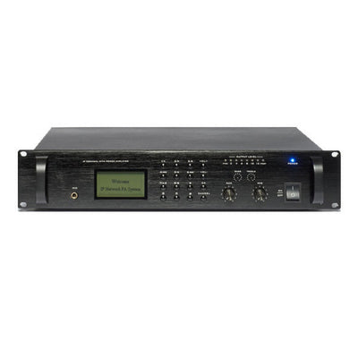 Rondson AM 120 IP-2 Amplifier / preamplifier 120 W with IP network adapter, 4/16 ohm, 70 / 100 V, 230 V, 19" 2U