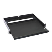 Rondson RF1UKM 19" assembly shelf 1U black steel telescopic